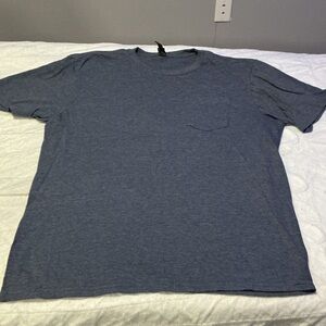 District Men's Heather Slate Short Sleeve Pocket Tee Sz L 0914